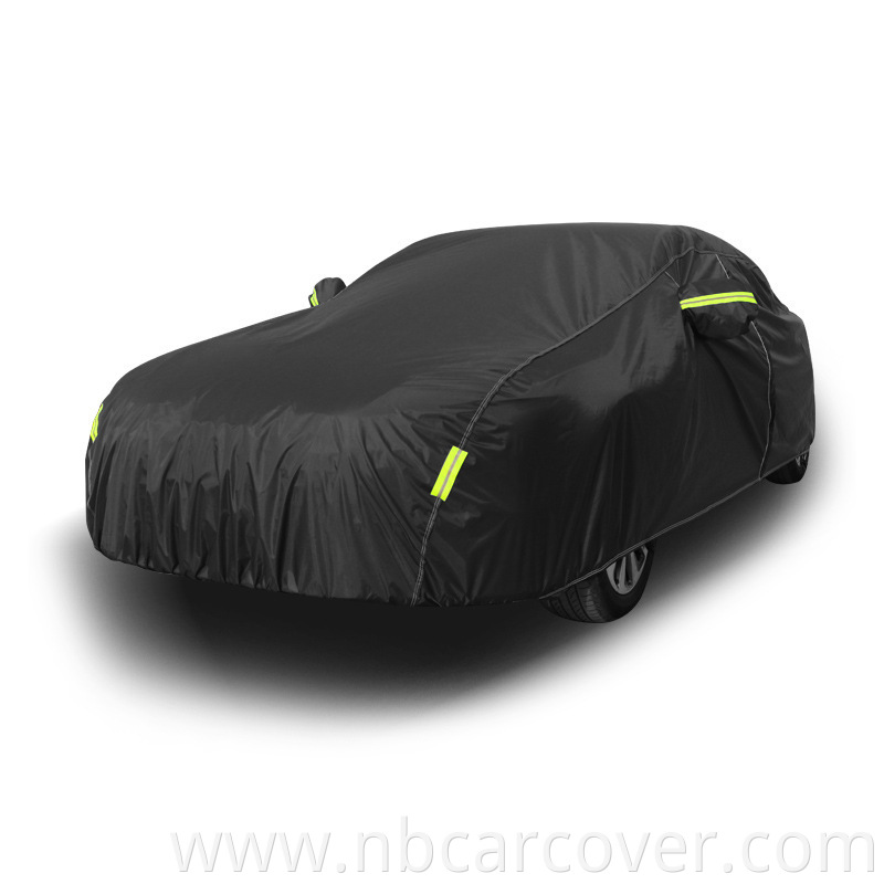 Durable overlapped double-stitched seams pvc 170gsm light weight full body cover for car